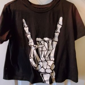 Skeleton crop top
